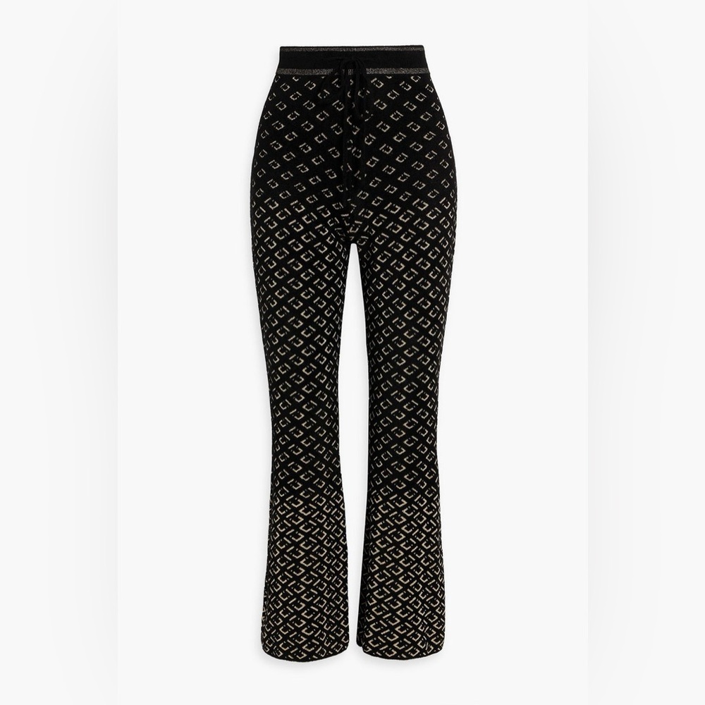 Diane Von Furstenberg Black and Gold Pants